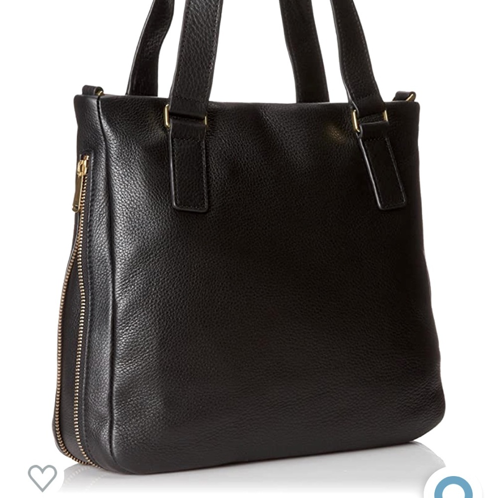 Expandable Fossil Preston Shopper Zippered Leather Shoulder bag